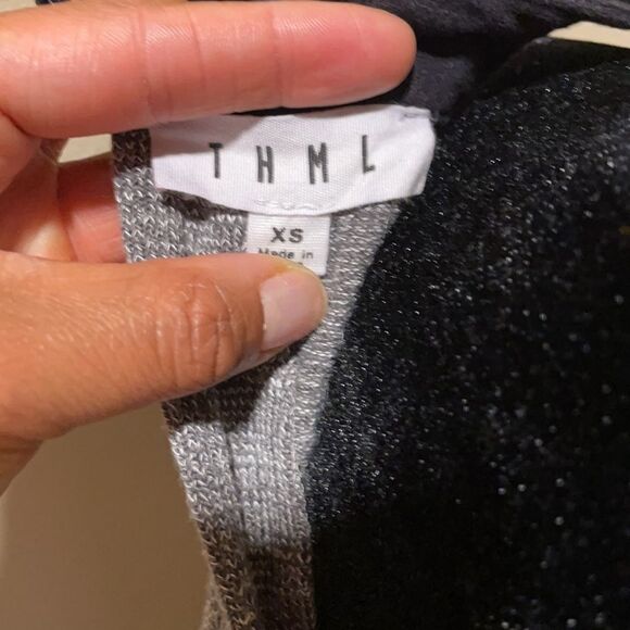 THML | Braided Leather Collar Tunic,  Size XS - Picture 8 of 12